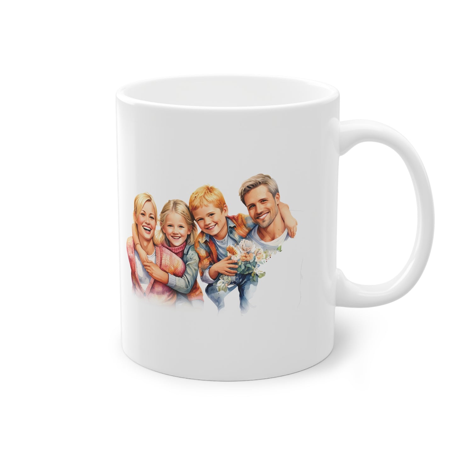 Personalized Happy Family Mug - Up To 4 Photos