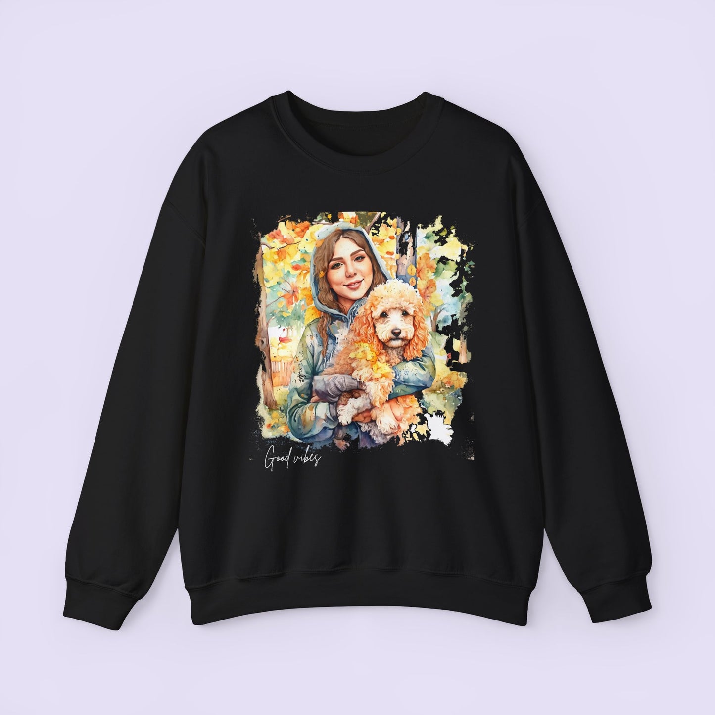 Personalized Unisex Sweatshirt with Your Photo and Text in Watercolor Style - motivational sweatshirt