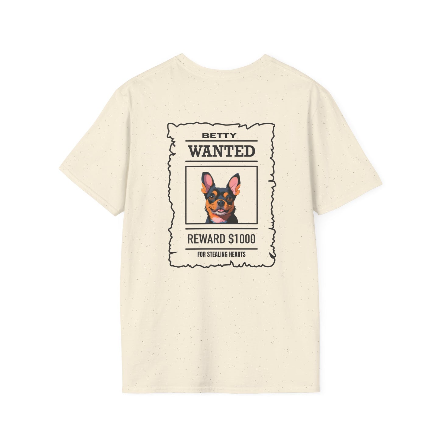 Personalized Unisex Shirt using your dog's photo and name - wanted poster