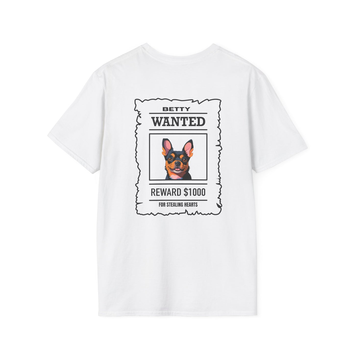 Personalized Unisex Shirt using your dog's photo and name - wanted poster