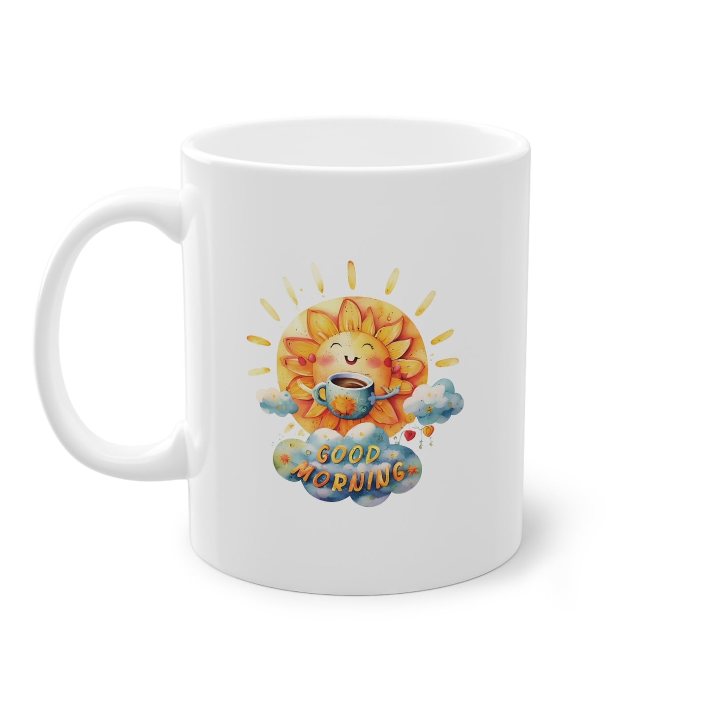 ☀️ Personalized Happy Mornings Mug - Up to 4 Persons 🎨☕