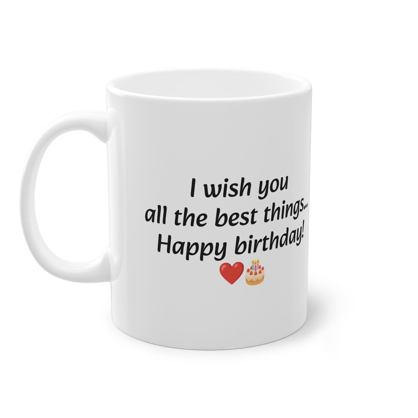 🎉 Happy Birthday Mug - Personalized with Name, Note, and Birth Month Flower 🌸🎂