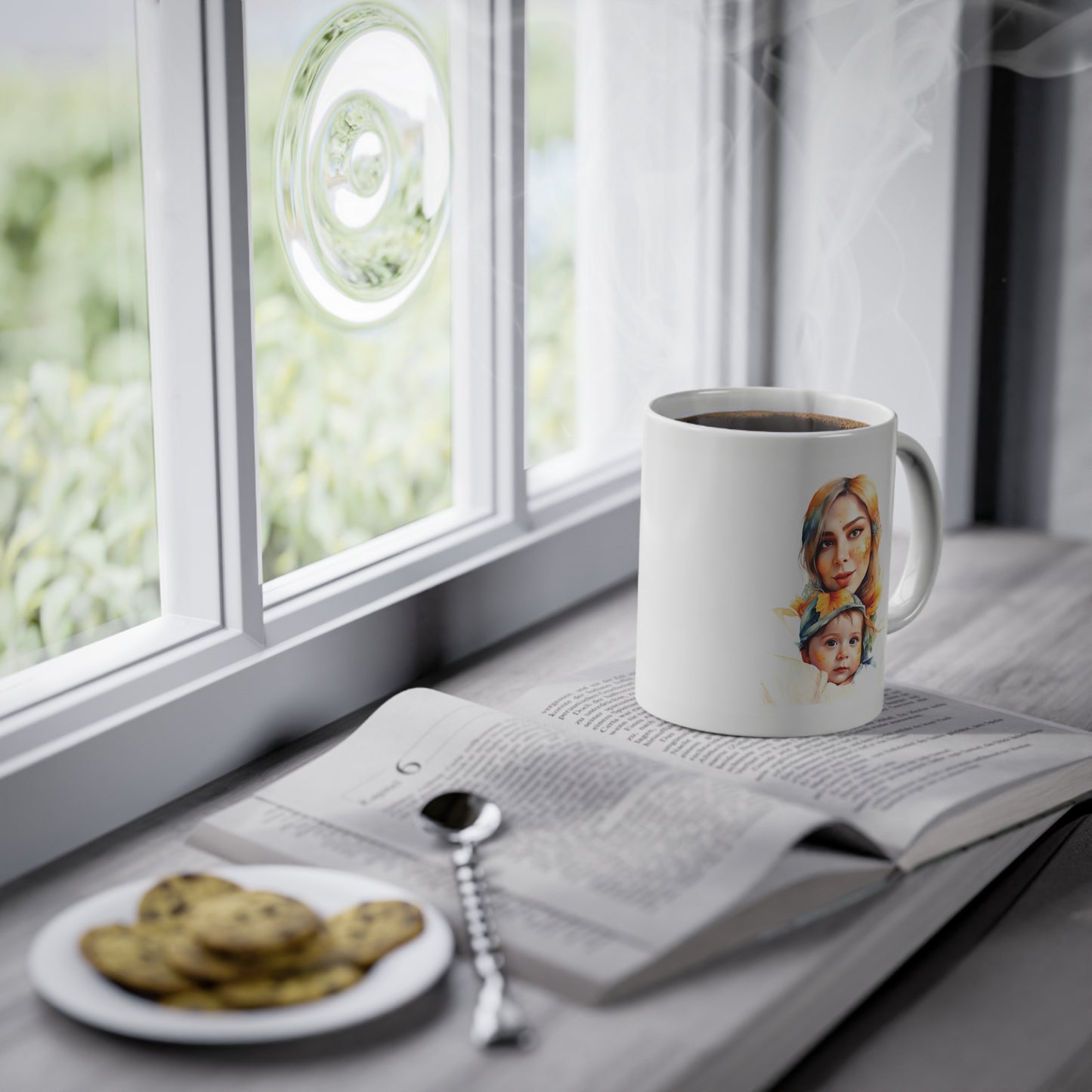 ☀️ Personalized Happy Mornings Mug - Up to 4 Persons 🎨☕