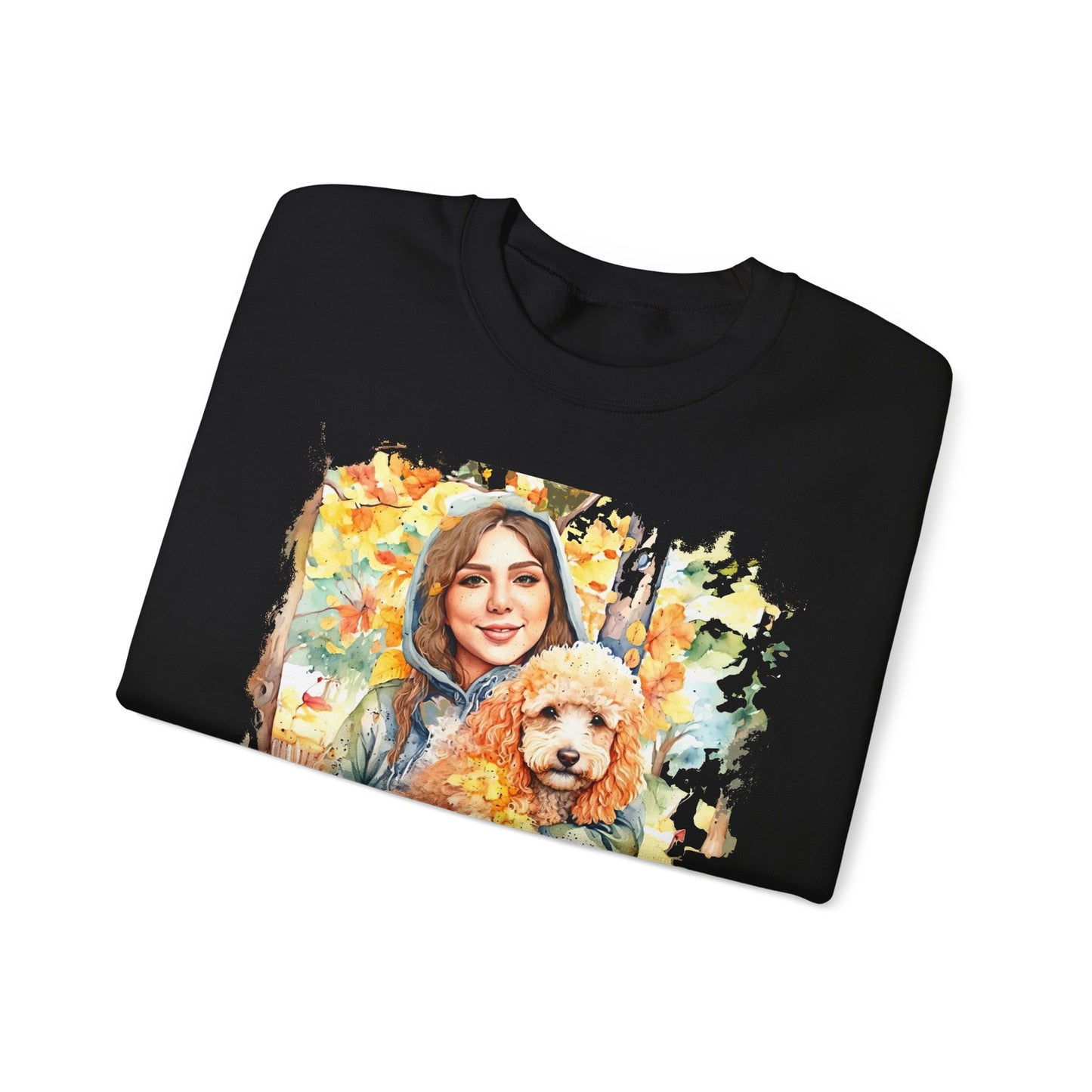 Personalized Unisex Sweatshirt with Your Photo and Text in Watercolor Style - motivational sweatshirt