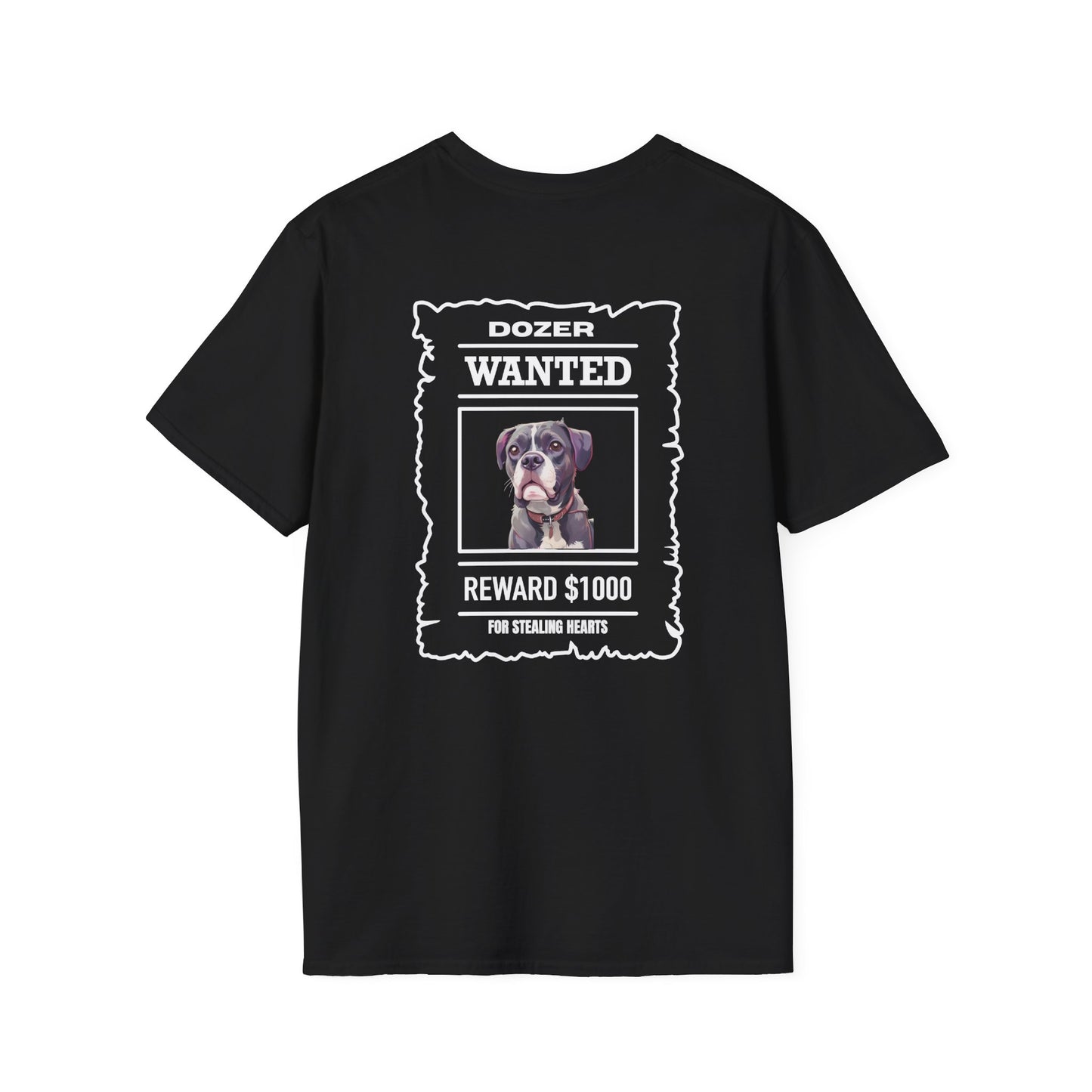 Personalized Unisex Shirt using your dog's photo and name - wanted poster