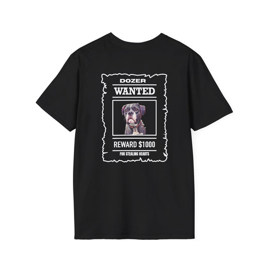 Personalized Unisex Shirt using your dog's photo and name - wanted poster