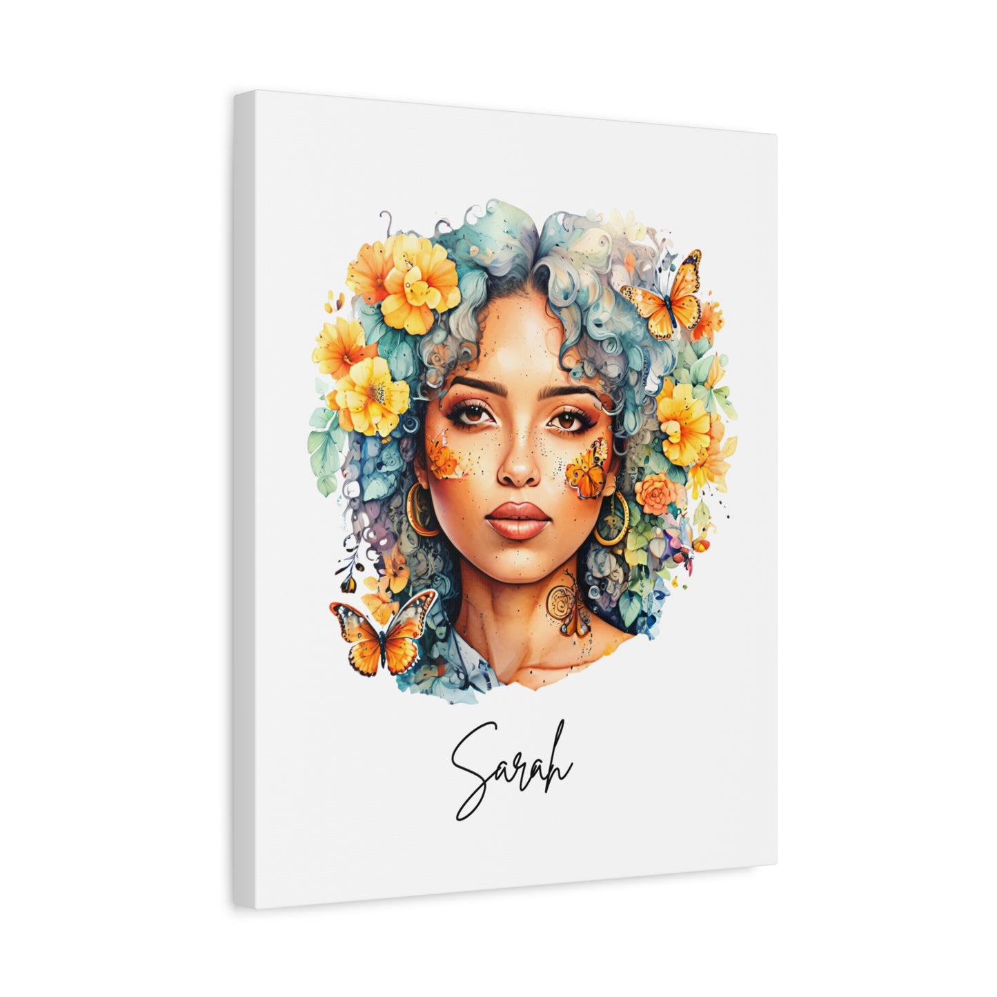 Personalized Watercolor Portrait Vertical Canvas – Turn Your Memories into Art!