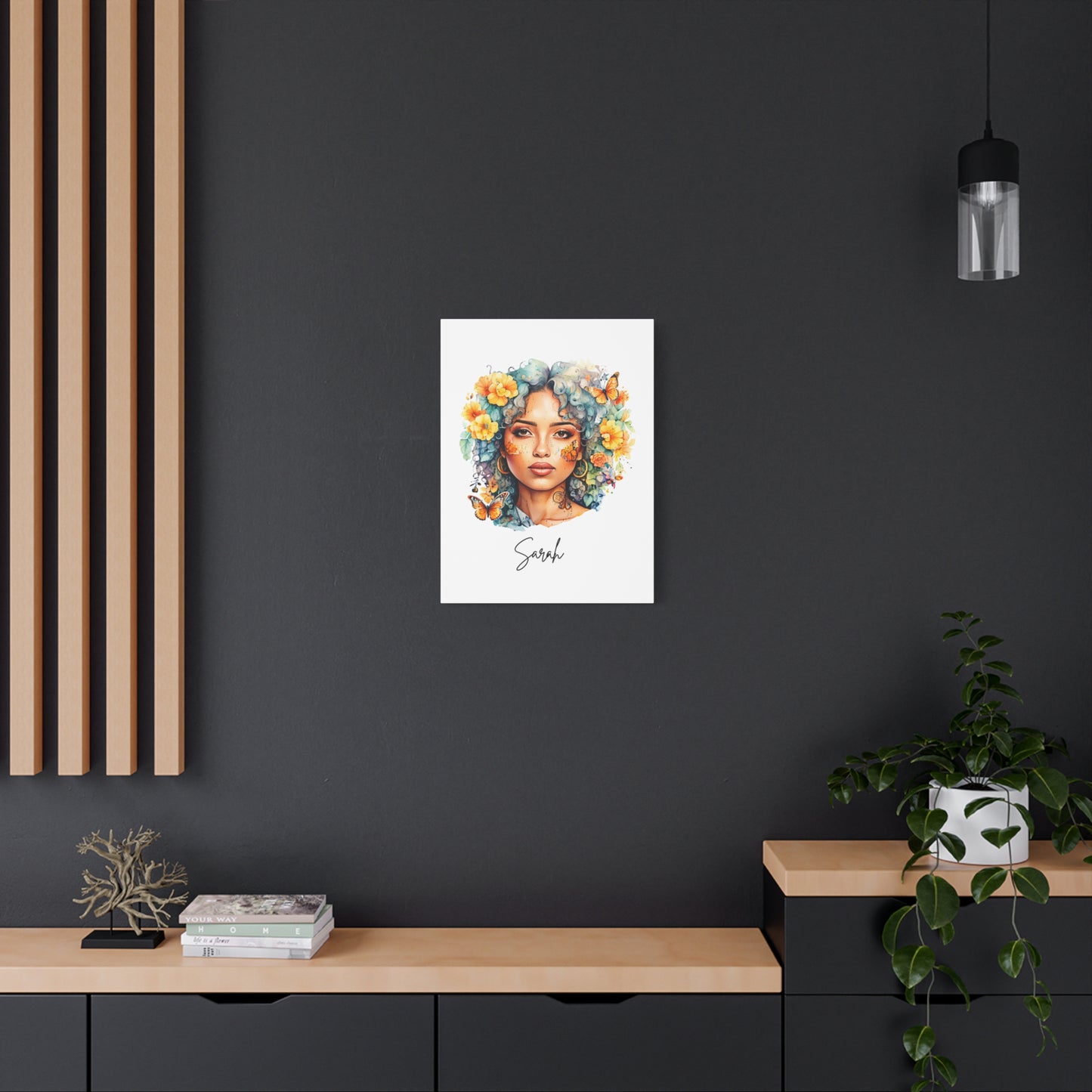 Personalized Watercolor Portrait Vertical Canvas – Turn Your Memories into Art!