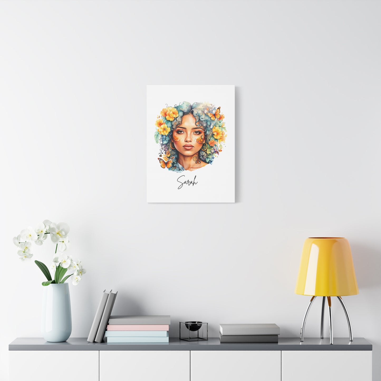 Personalized Watercolor Portrait Vertical Canvas – Turn Your Memories into Art!