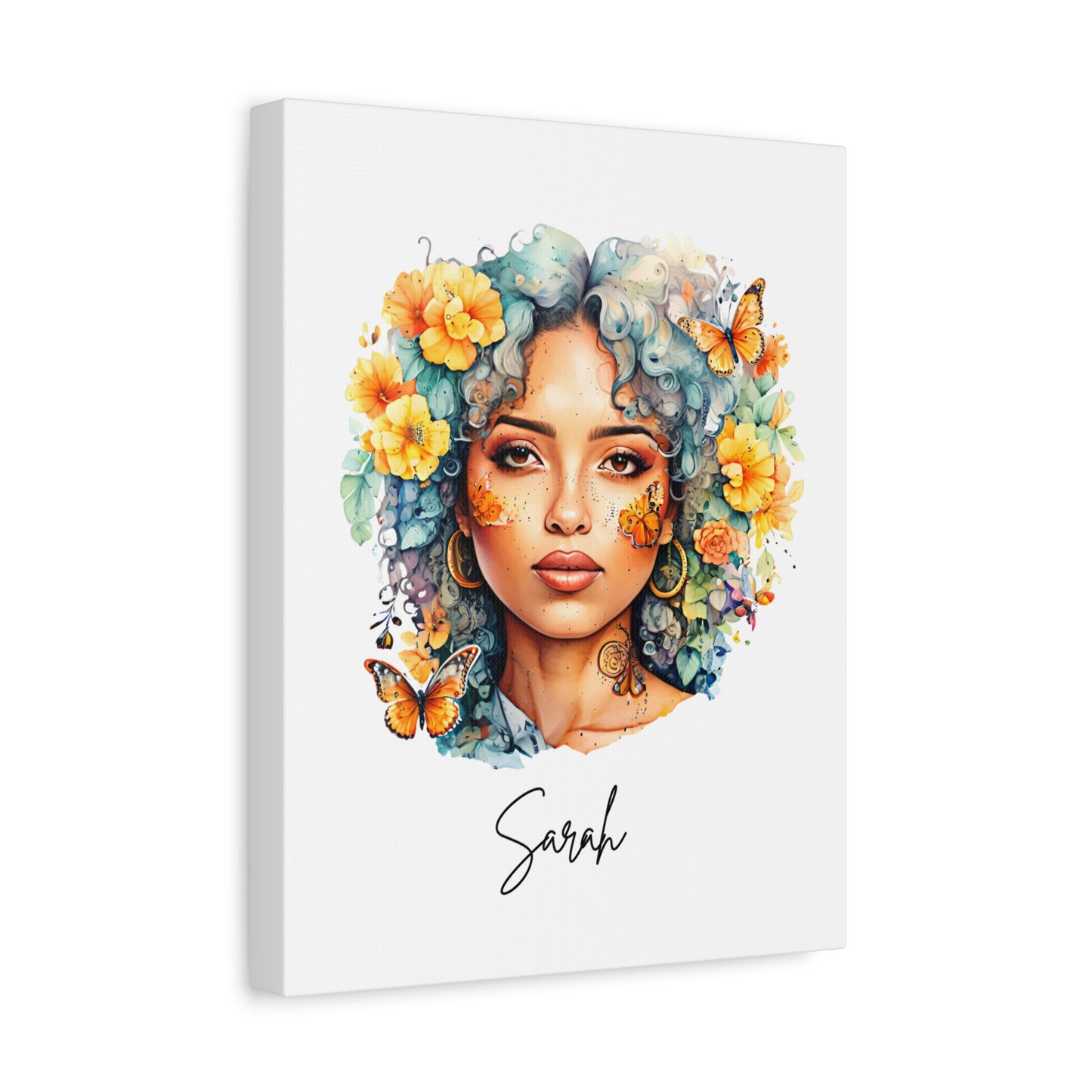 Personalized Watercolor Portrait Vertical Canvas – Turn Your Memories into Art!