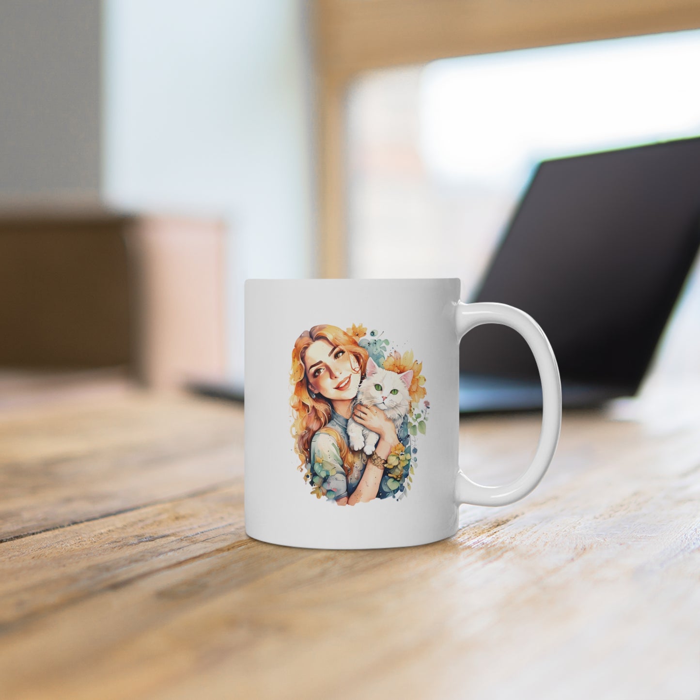 🎨 Watercolor Mug Customized with Your Photo ☕💕