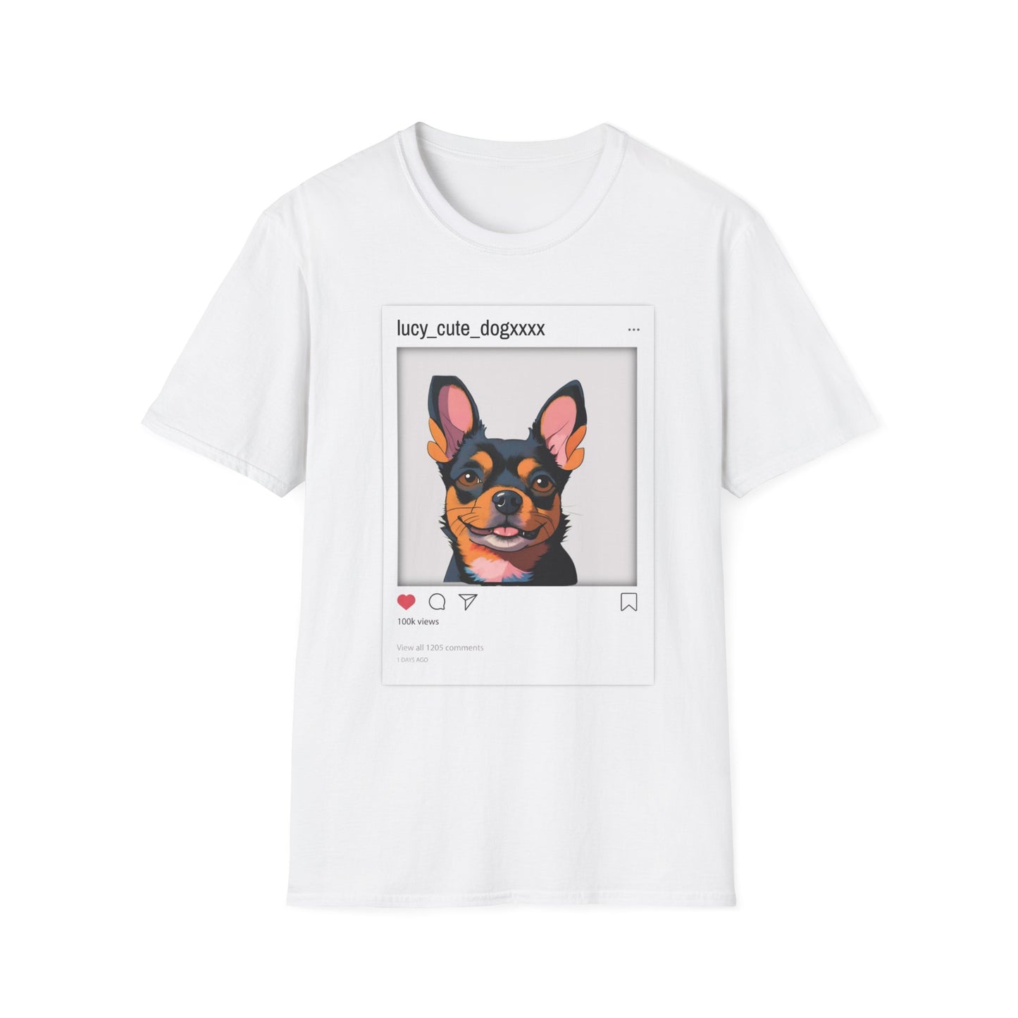 🐾 Customized Unisex T-Shirt with Your Dog – Instagram Model! 📸