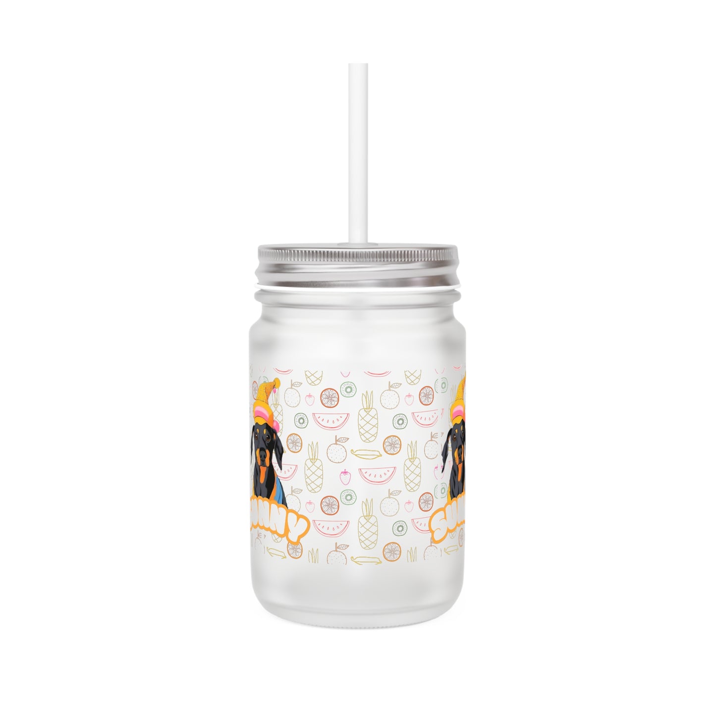 Personalized Jar For Soft Drinks With Your Dog Photo and Name