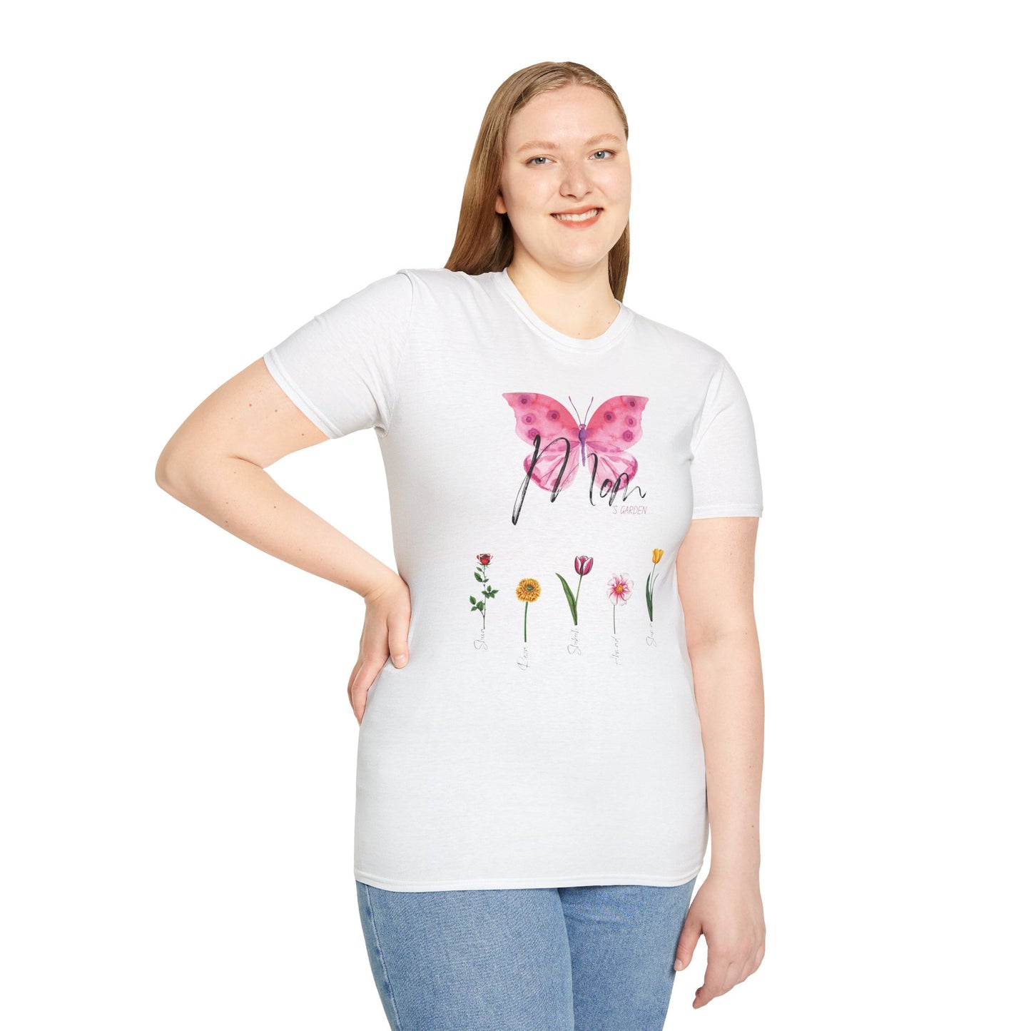 🦋 Mother's Day T-Shirt: Customized with Children's Names - Up to 5 Names 🌸