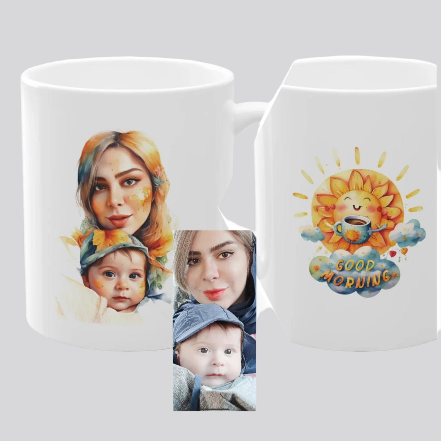 ☀️ Personalized Happy Mornings Mug - Up to 4 Persons 🎨☕