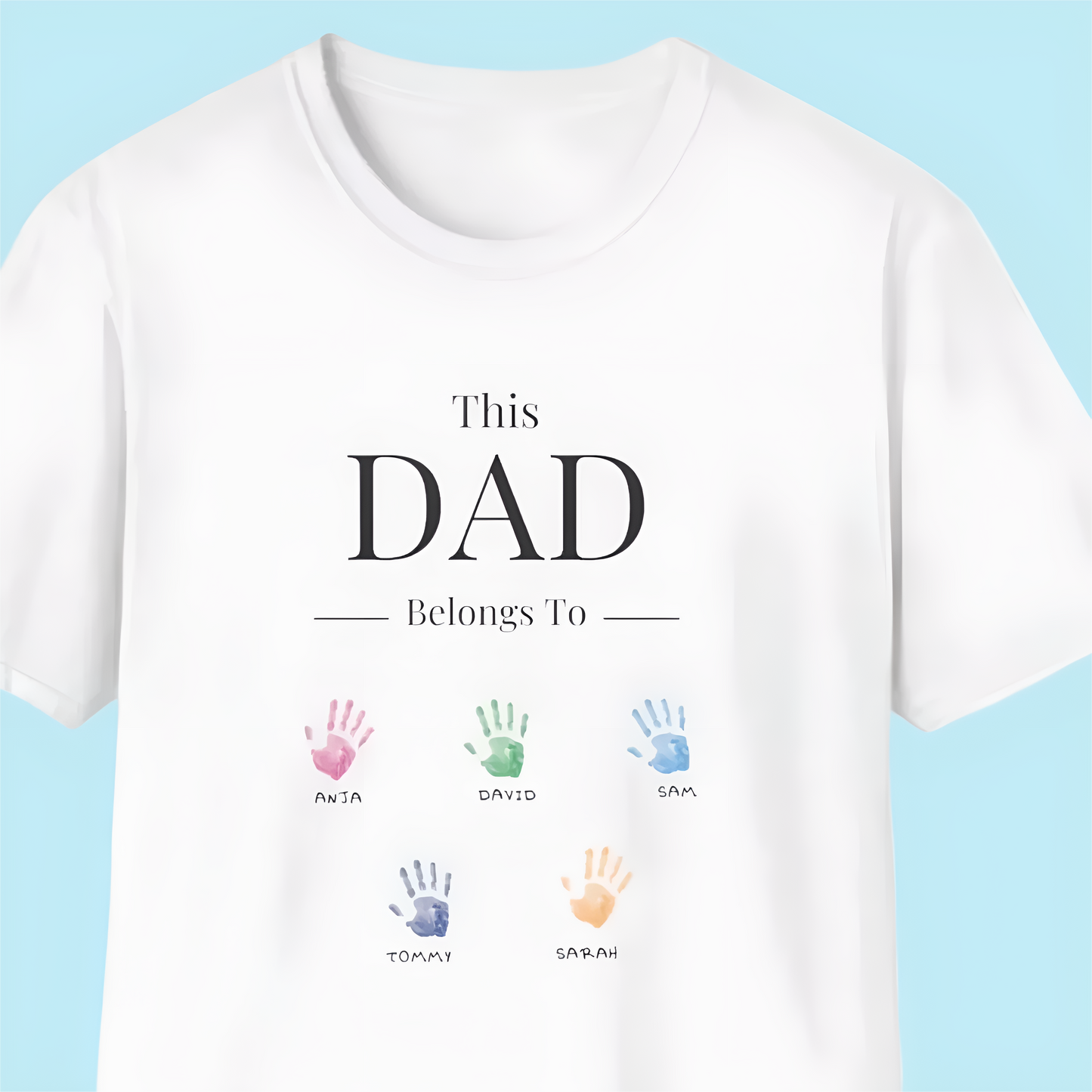 👕 Personalized Shirt for Best Dads with Children’s Names - Best Father's Day Gift Idea 🖐️✨