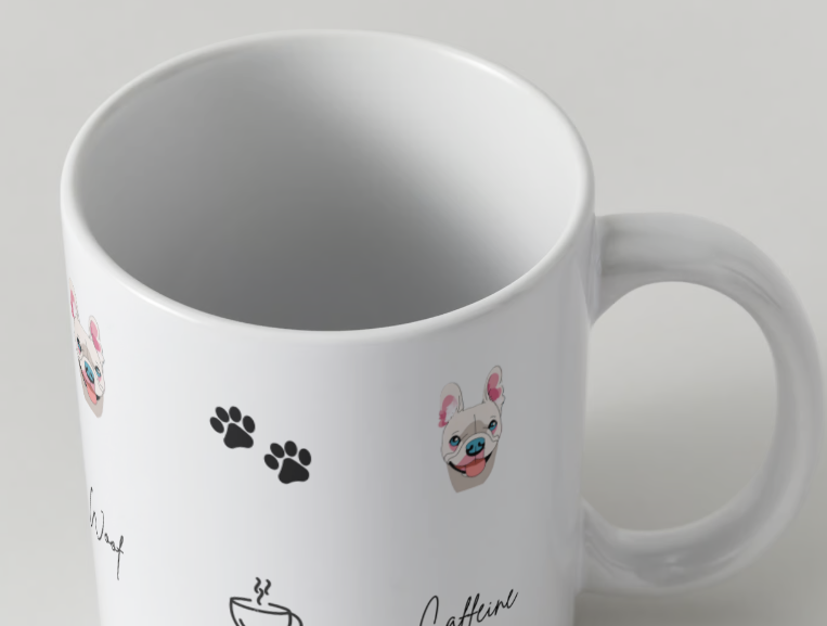 🐾 Woof &amp; Brew - Customized Mug with Your Dog's Photo 🐶☕